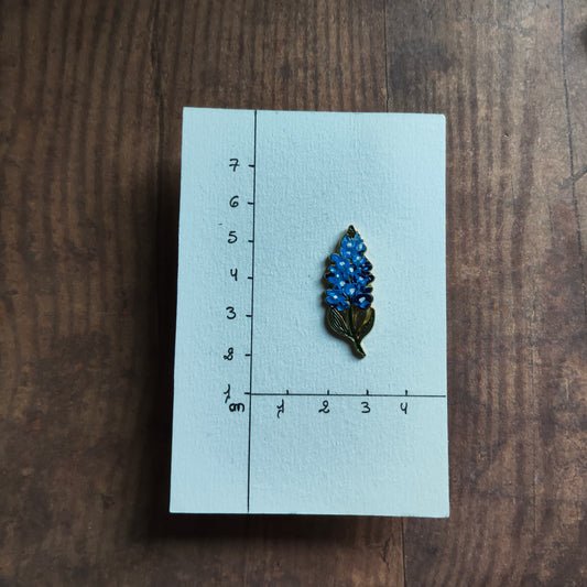 Pin's Fleur Bleu Nature Floral