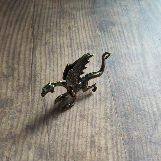Figurine joli dragon animal laiton fantastique