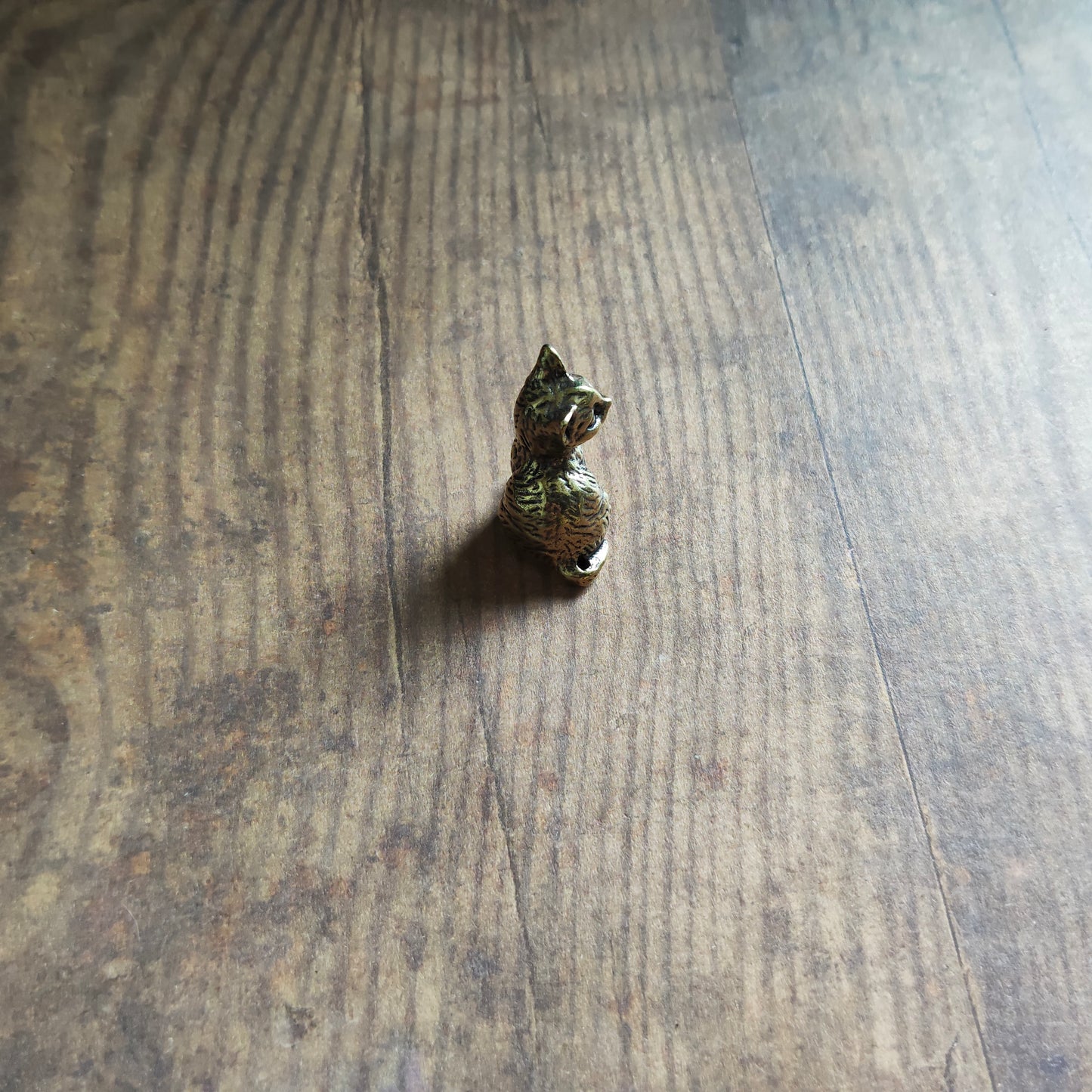 Figurine Chat Assis Animal félin Laiton
