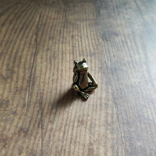 Figurine Grenouille assise animal laiton