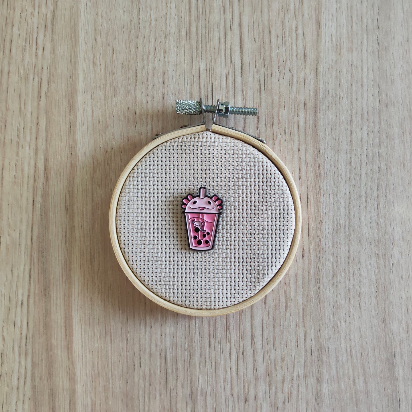 Pin's Axolotl Animal Rose Boisson Cute