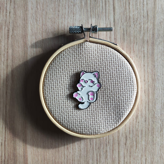 Pin's Chat Blanc mignon animal