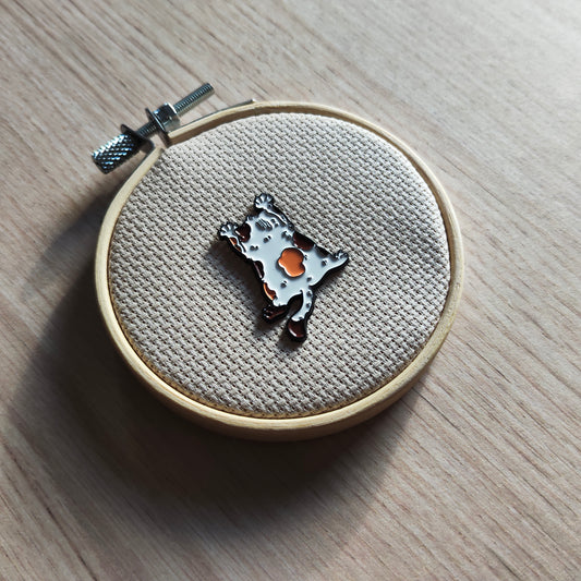 Pin's Chat Dos tricolore Animal Mignon