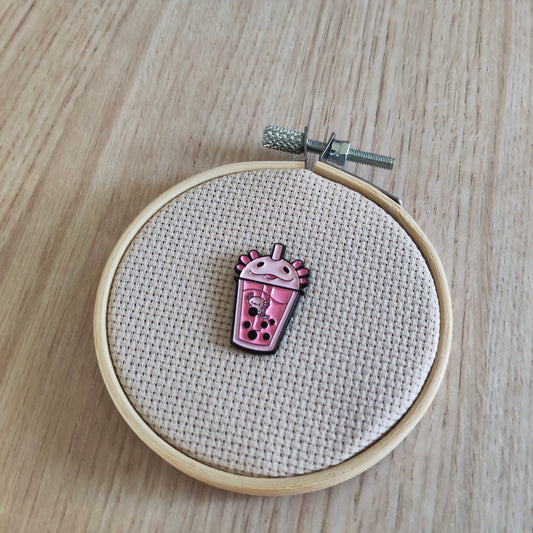 Pin's Axolotl Animal Rose Boisson Cute