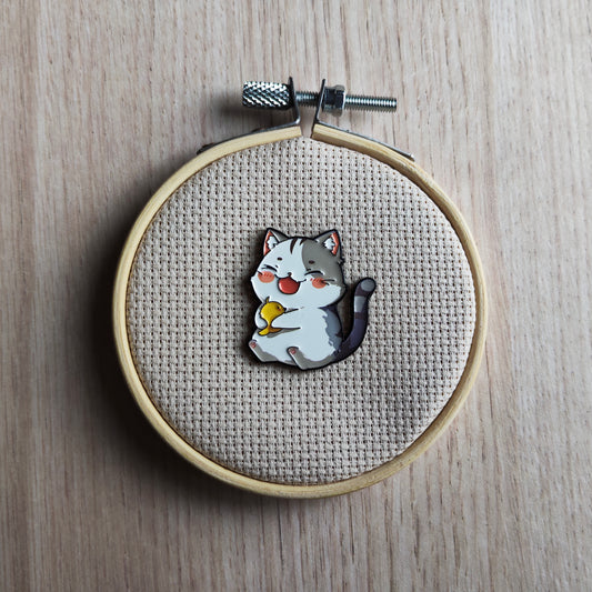 Pin's Chat et petit poussin animal cute