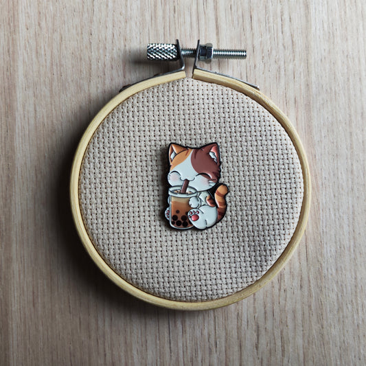 Pin's Chat cute verre bubble tea