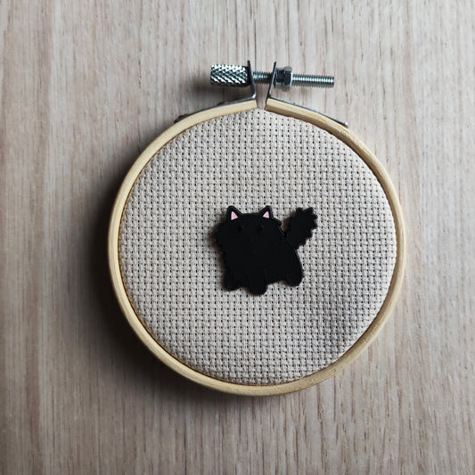 Pin's chat noir mignon animal félin