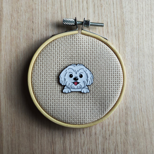 Pin's Bichon maltais chien race animal canin mignon
