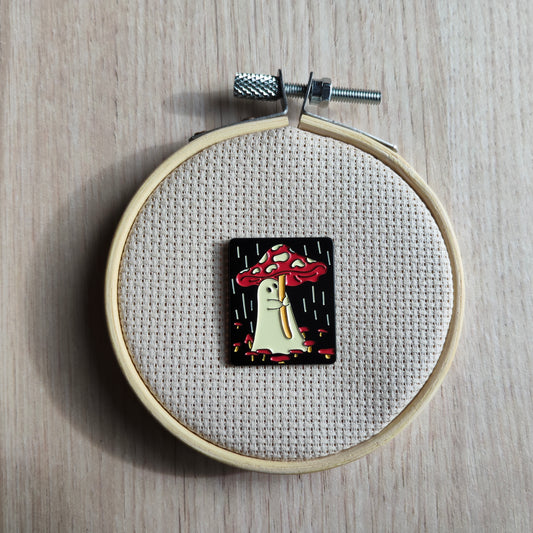 Pin's Champignon rouge et fantôme