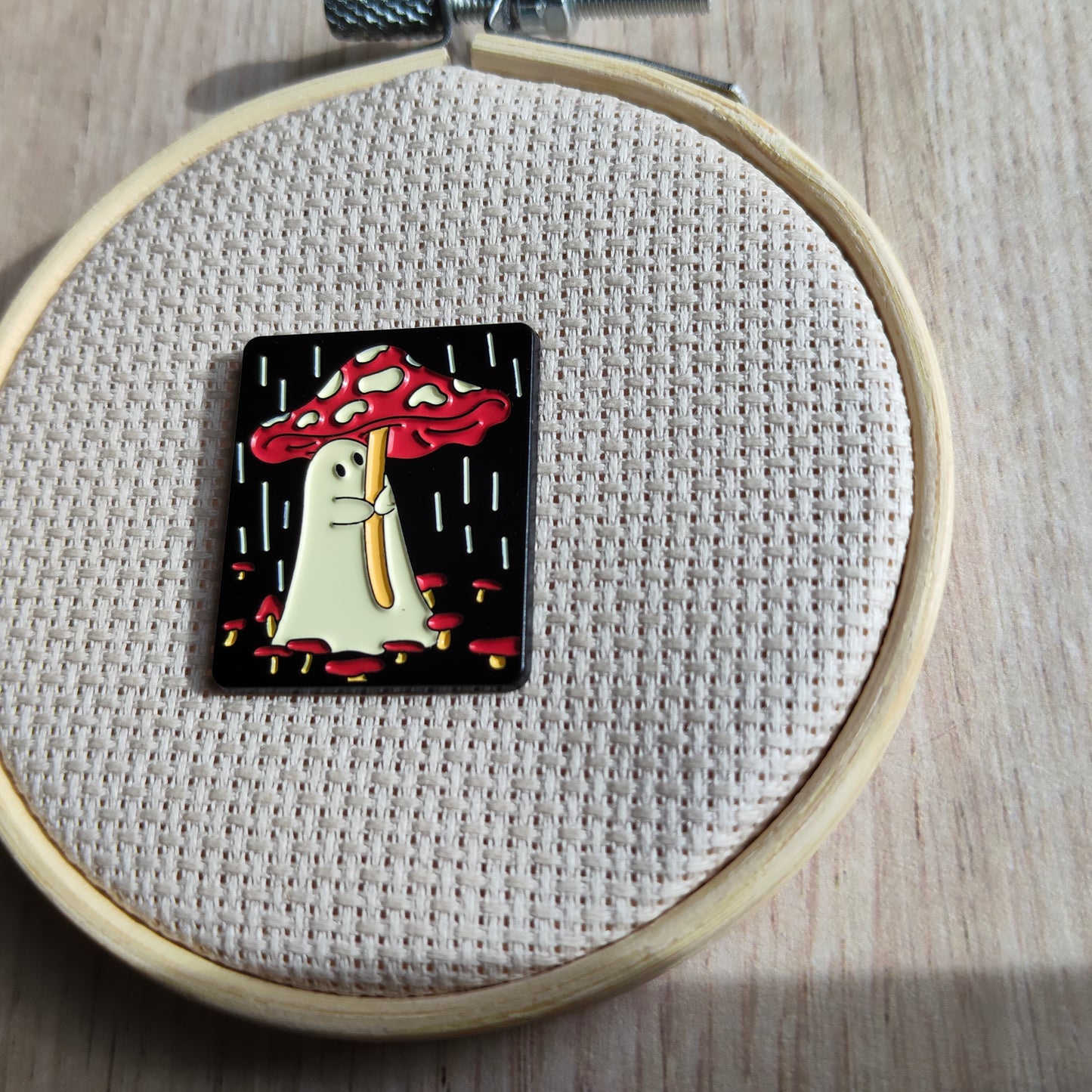 Pin's Champignon rouge et fantôme