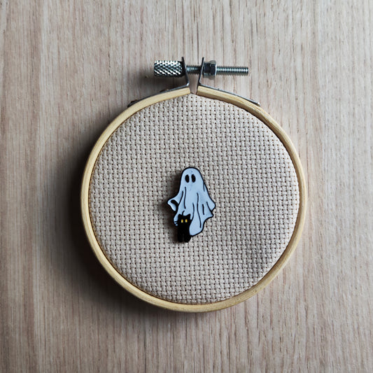 Pin's fantôme chat noir félin