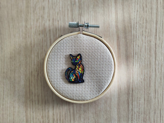 Pin's chat siamois multicolore