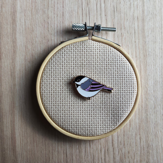 Pin's mésange noir animal oiseau jardin