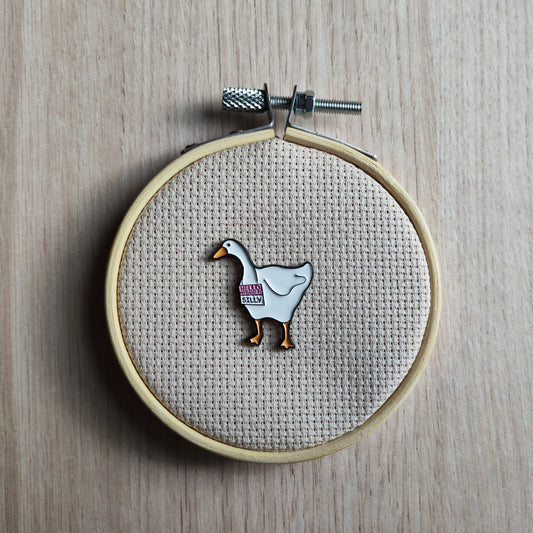 Pin's oie blanche animal oiseau