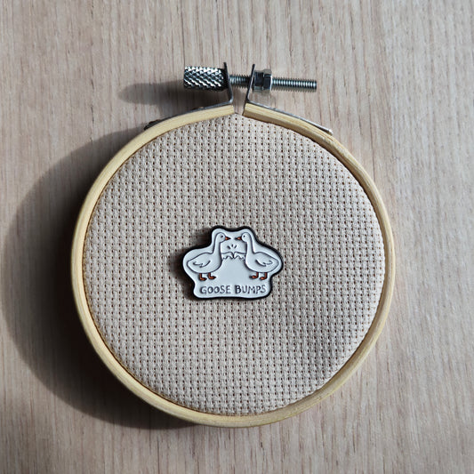 Pin's oies duo animal oiseau blanc